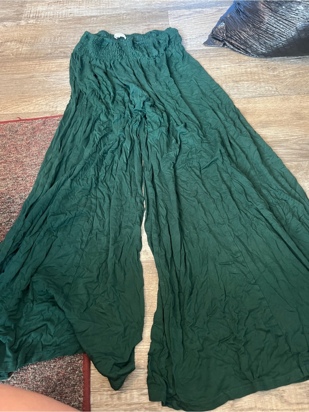 Earthbound Wide Leg Green Palazzo Pants